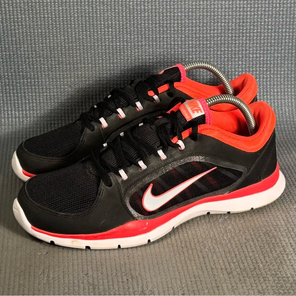 Nike Flex Trainer 4 Running Shoes 643083-002 Black Laser Crimson‎ Women’s Sz 9.5